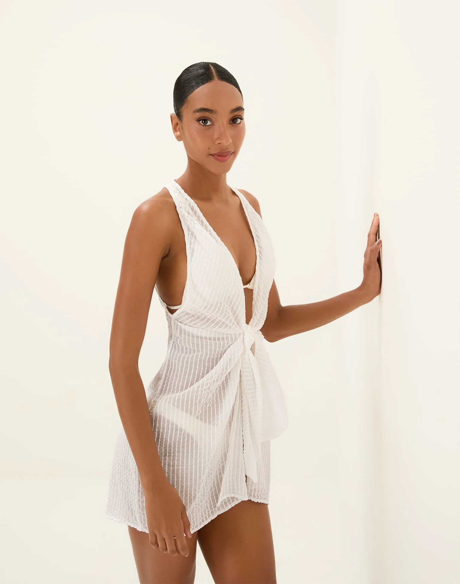 Mita Short Cover Up - Off White - Image 4