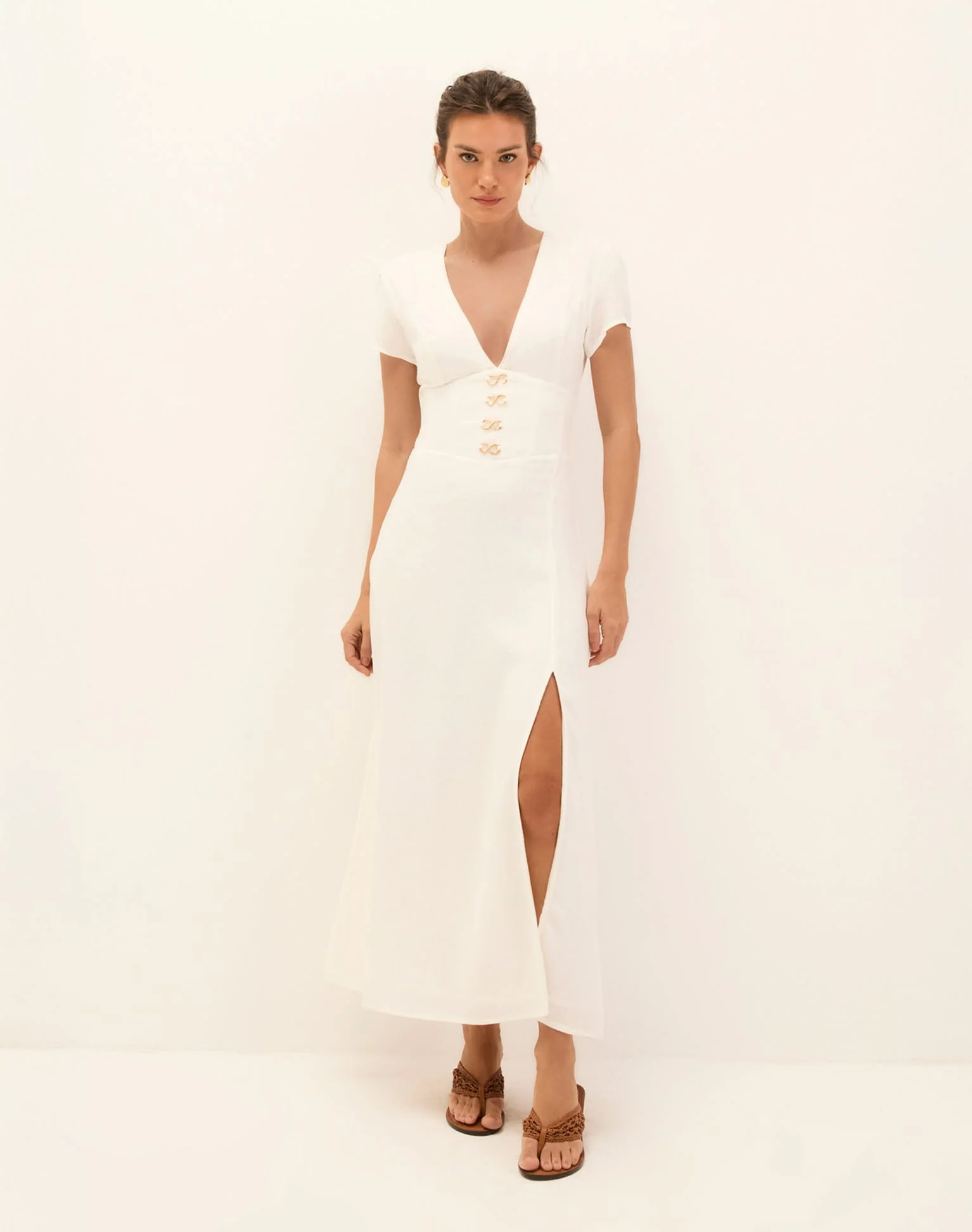 Nila Midi Dress - Off White