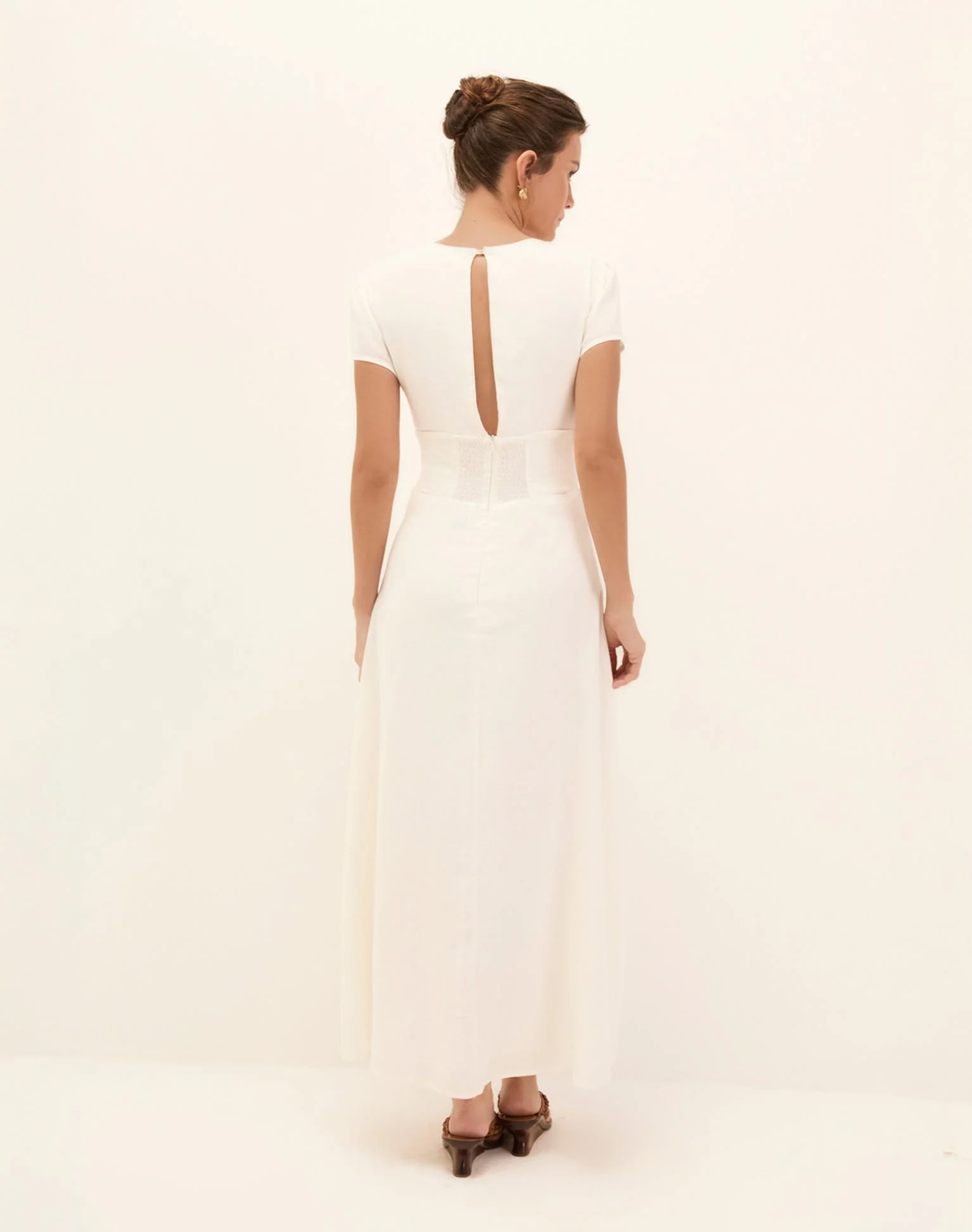 Nila Midi Dress - Off White - Image 2