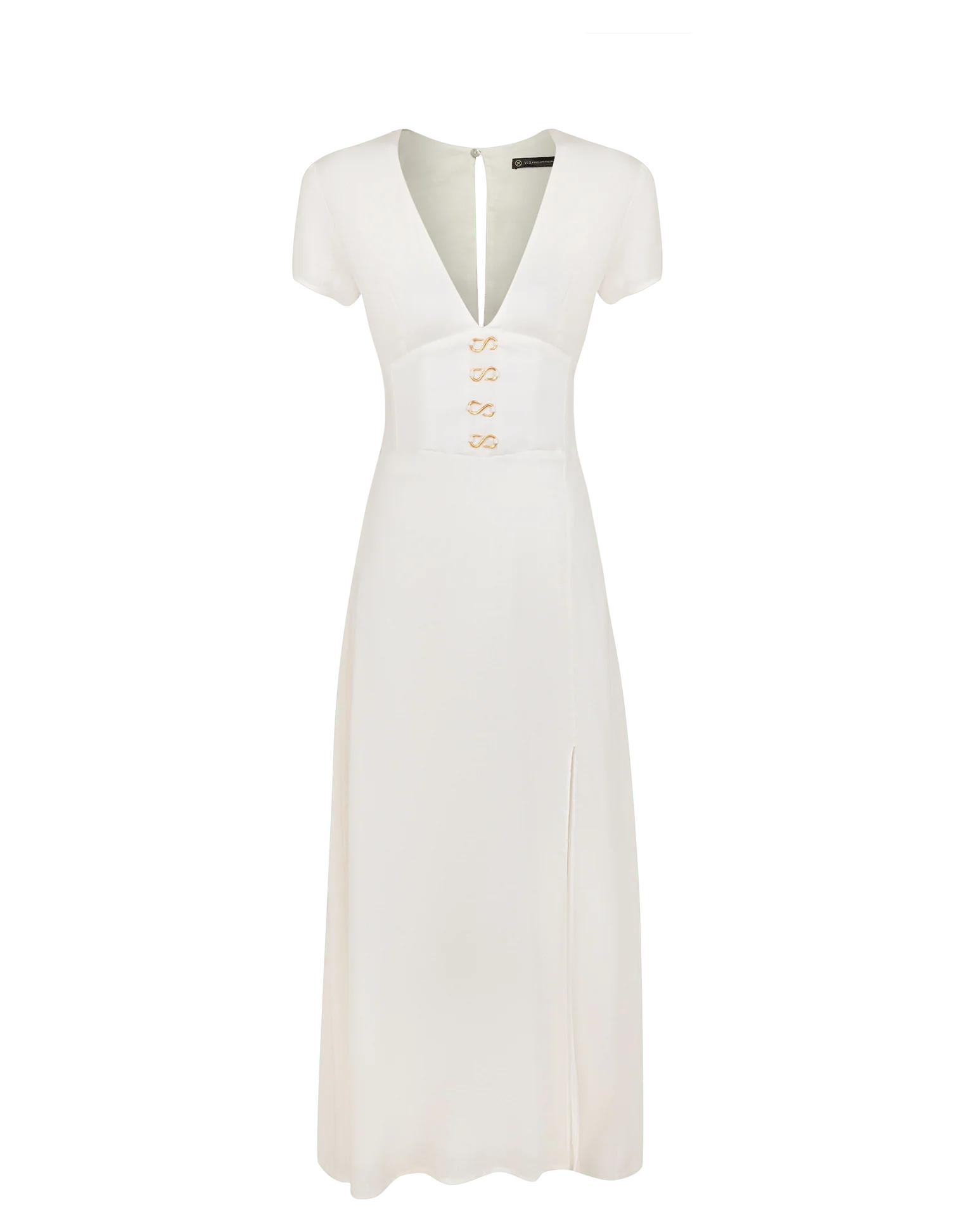 Nila Midi Dress - Off White - Image 5