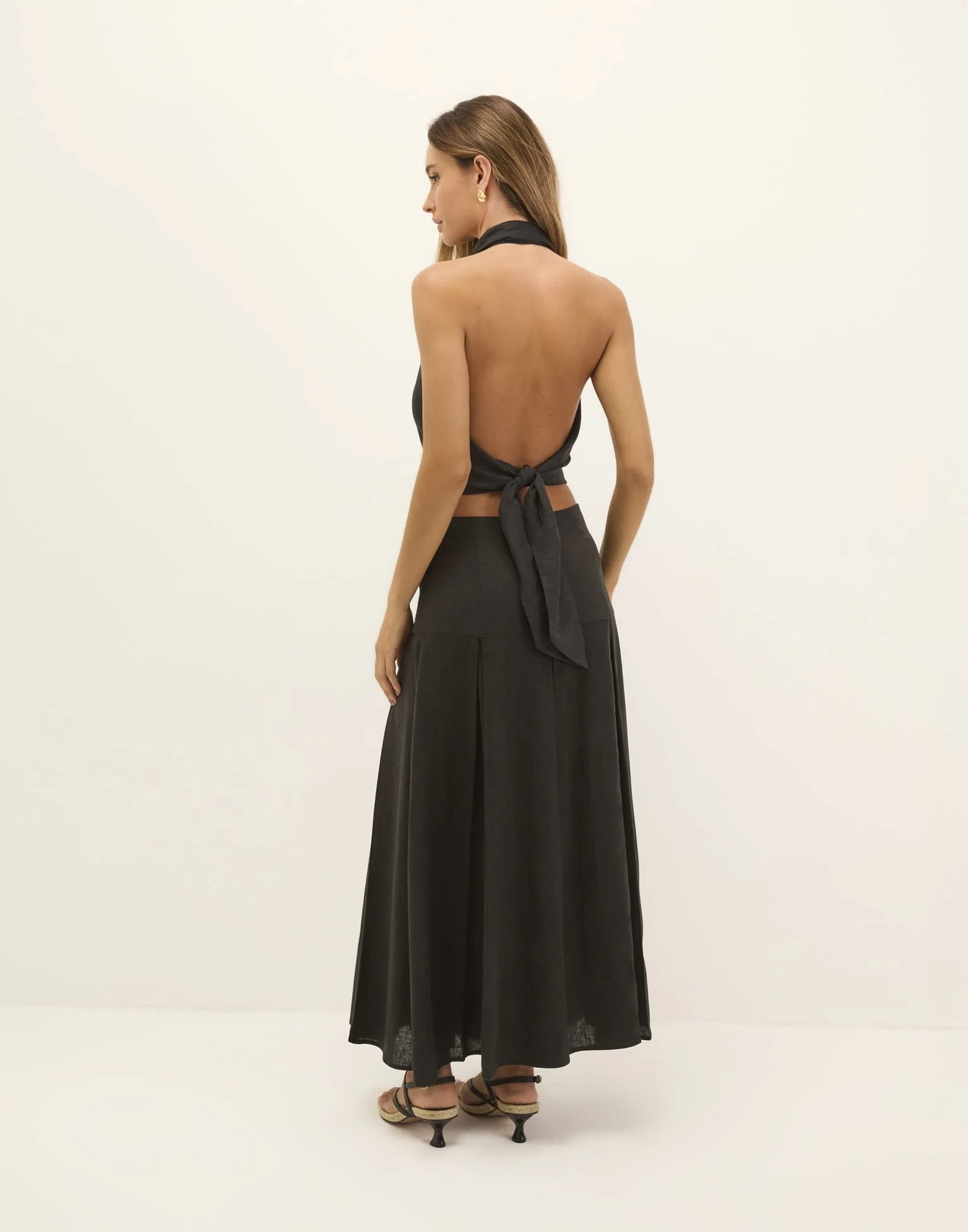Nora Midi Skirt - Black - Image 3