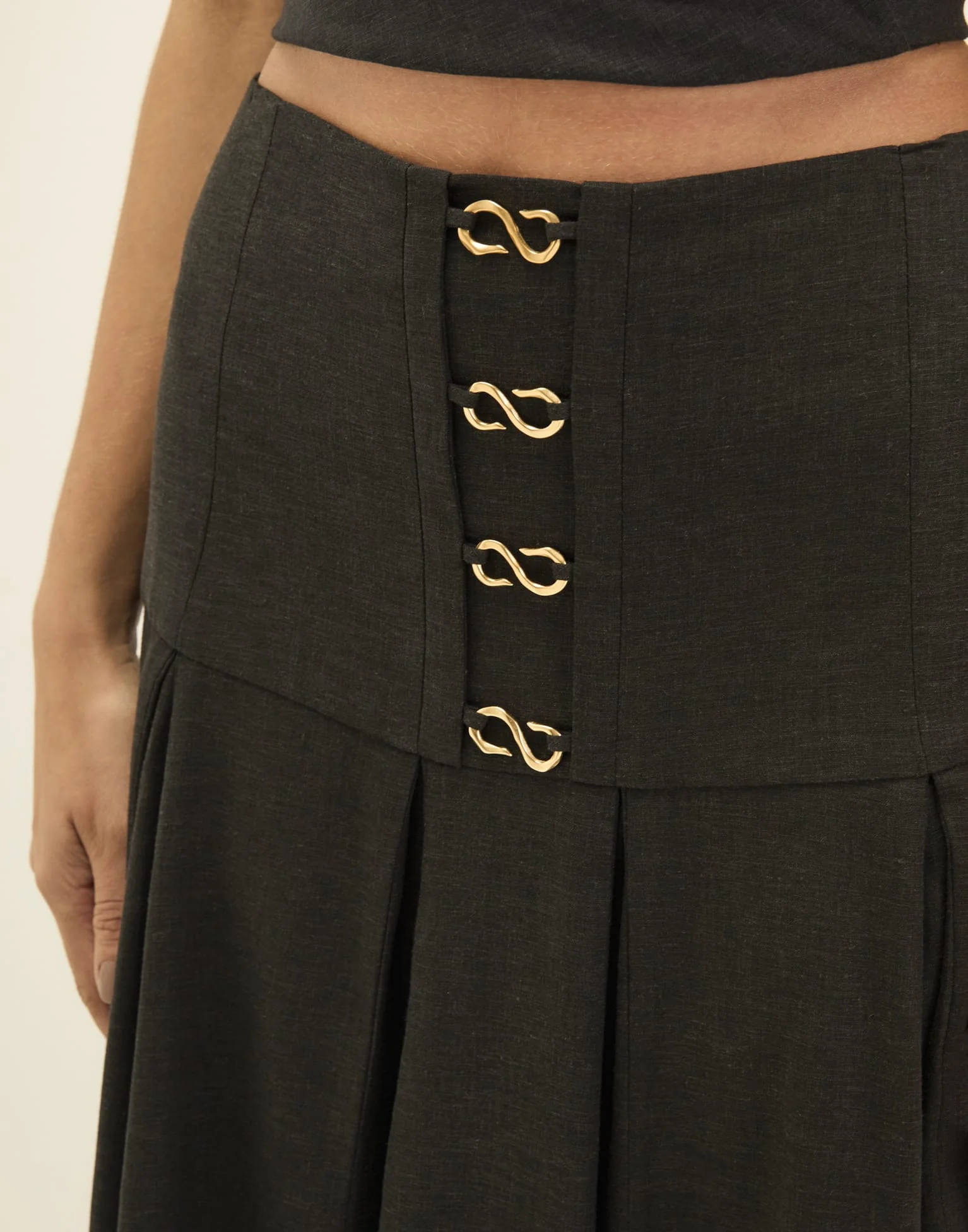 Nora Midi Skirt - Black - Image 5