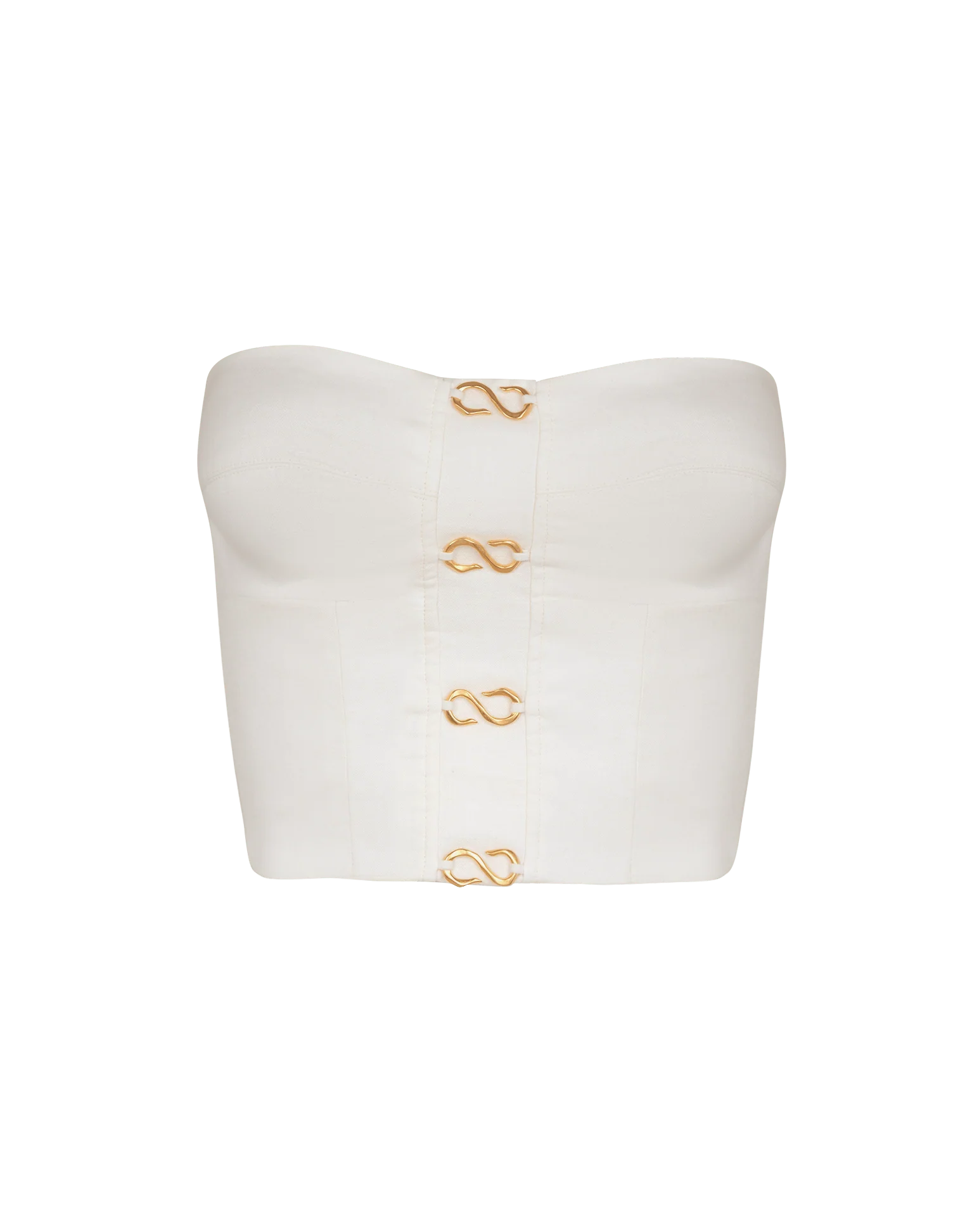 Nora Strapless Top - Off White - Image 7