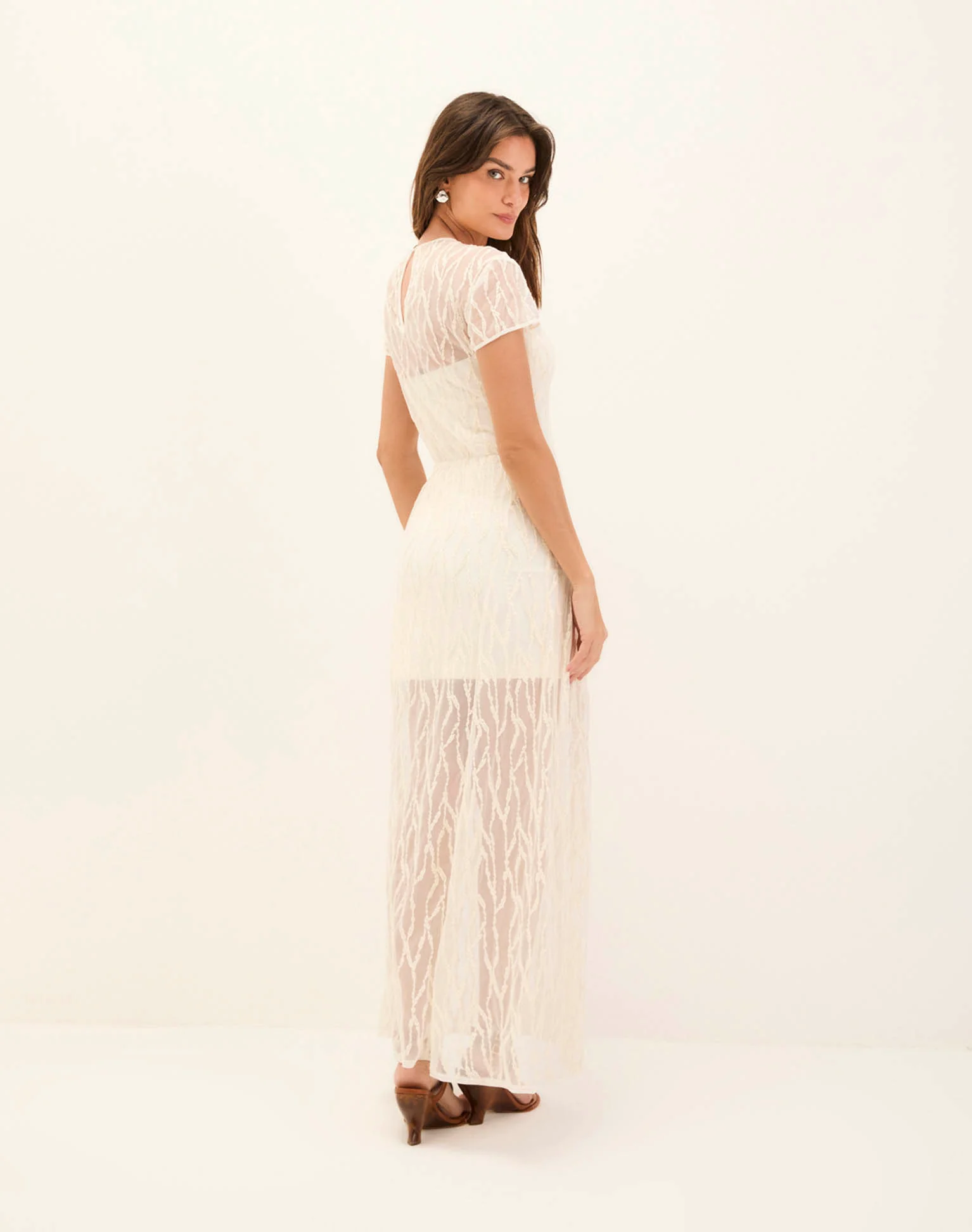 Quinn Long Dress - Off White - Image 2