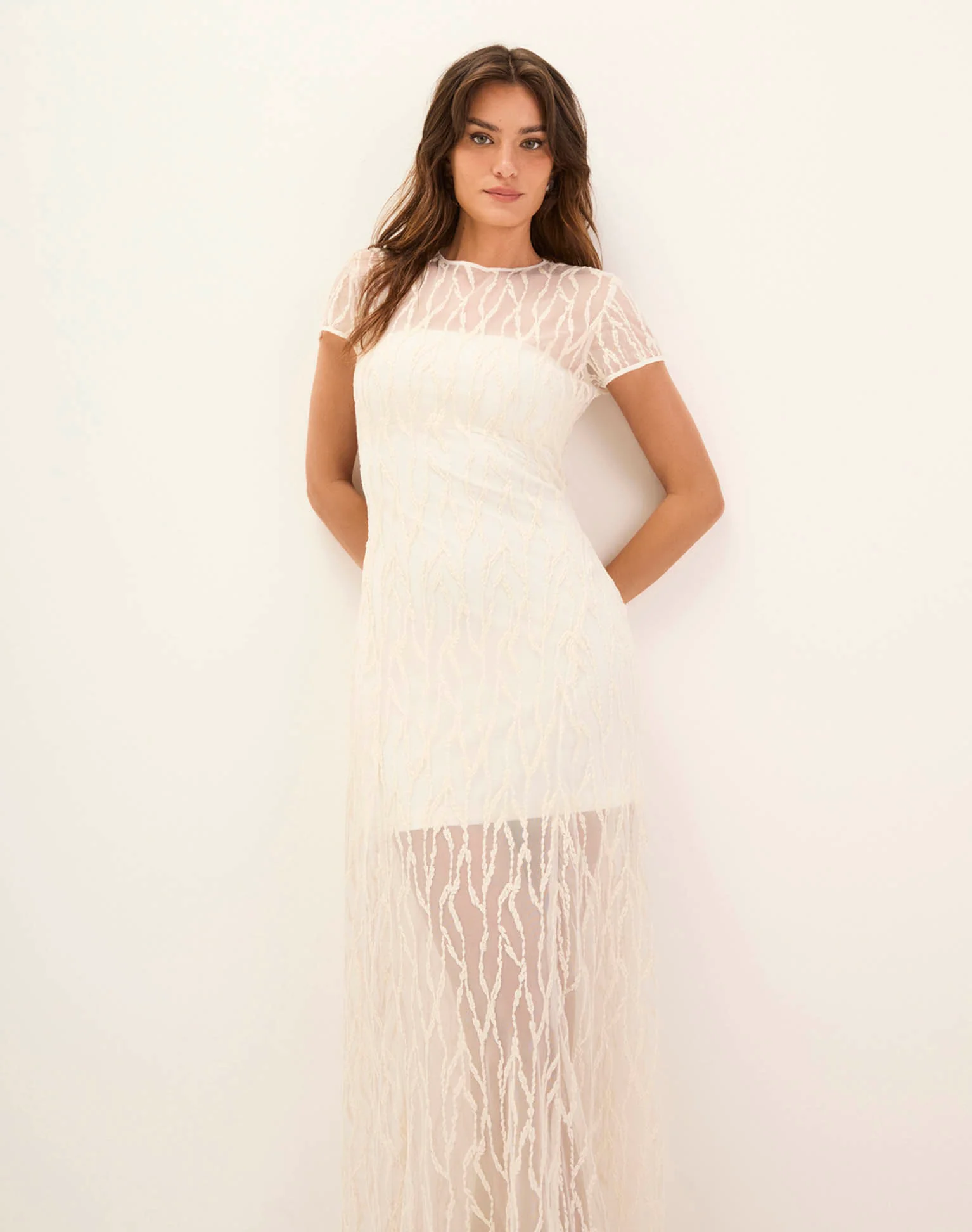Quinn Long Dress - Off White - Image 3