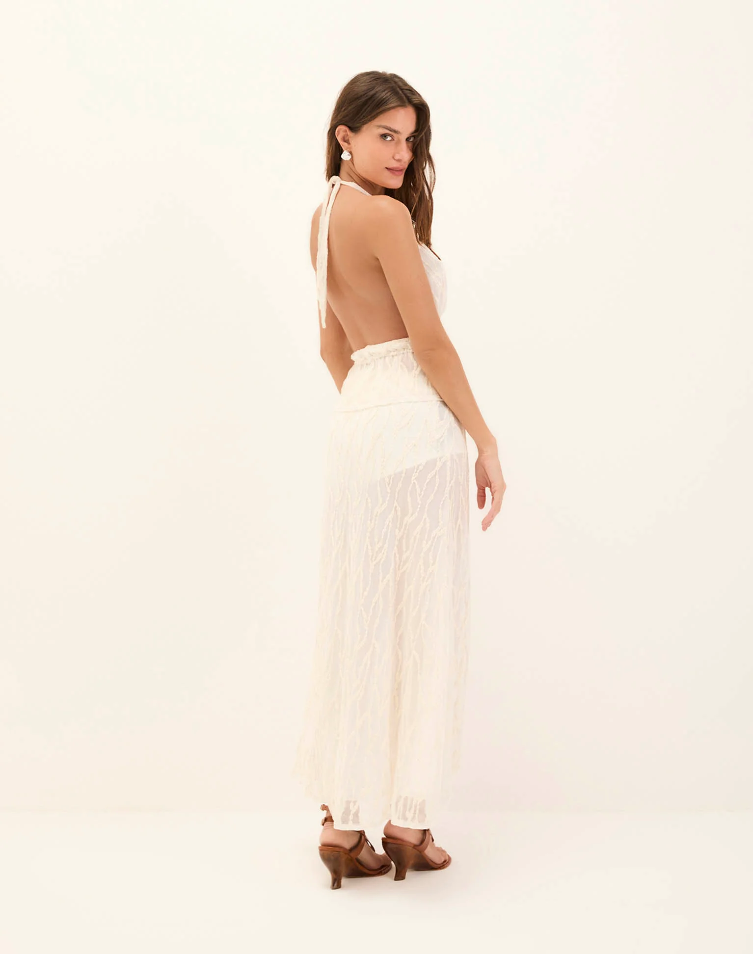 Quinn Long Skirt - Off White - Image 3