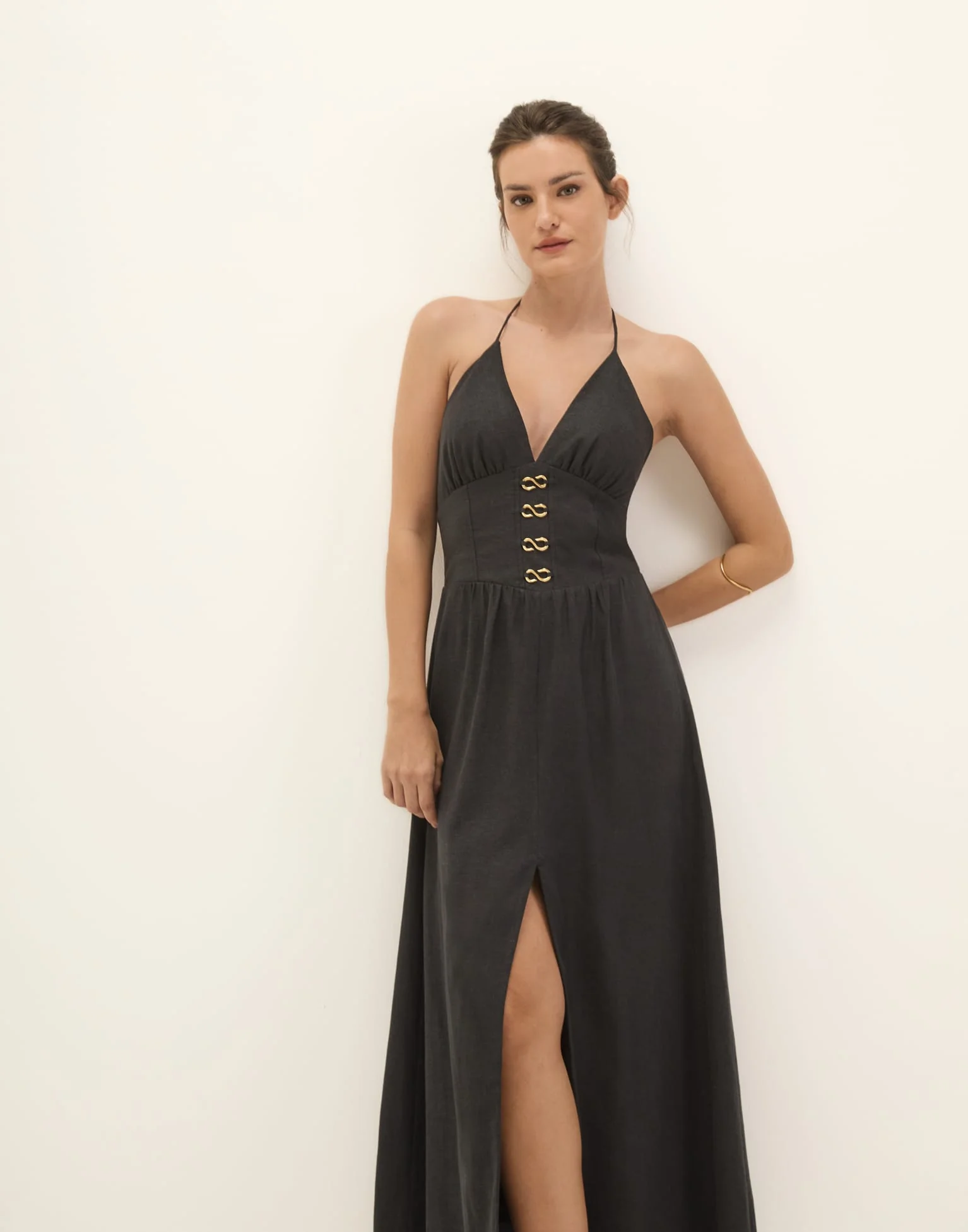 Safira Midi Dress - Black - Image 4