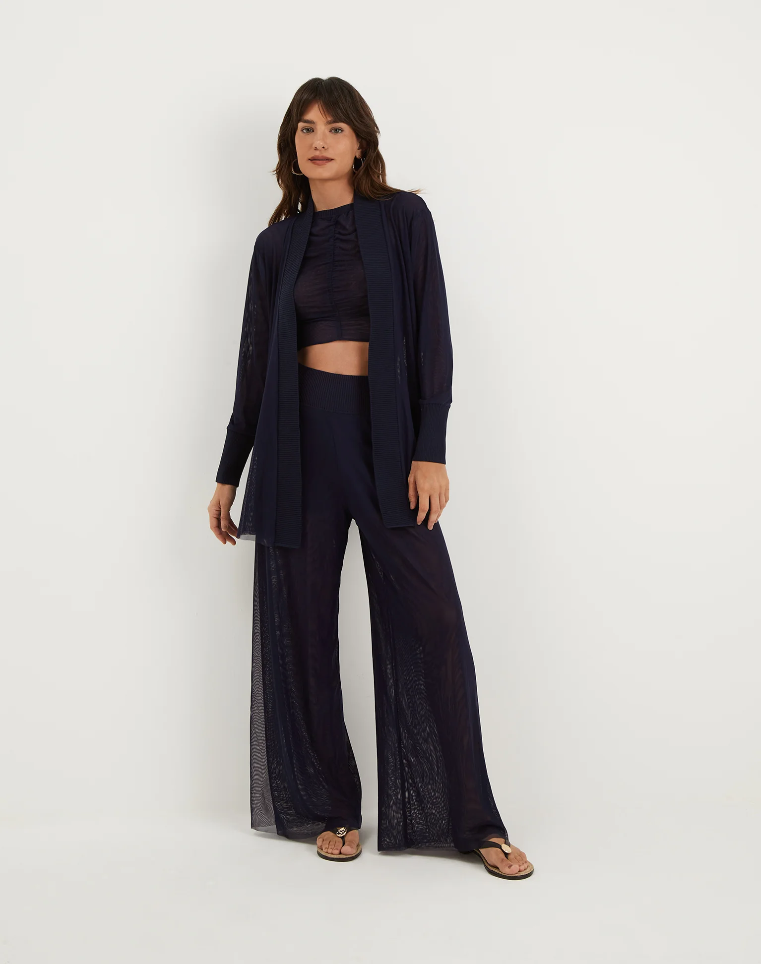 Knit Sia Cardigan - Sailboat - Image 2