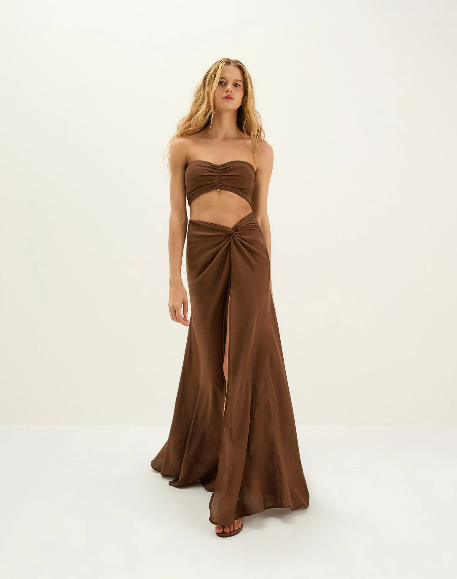 Sirene Long Skirt - Brown - Image 2