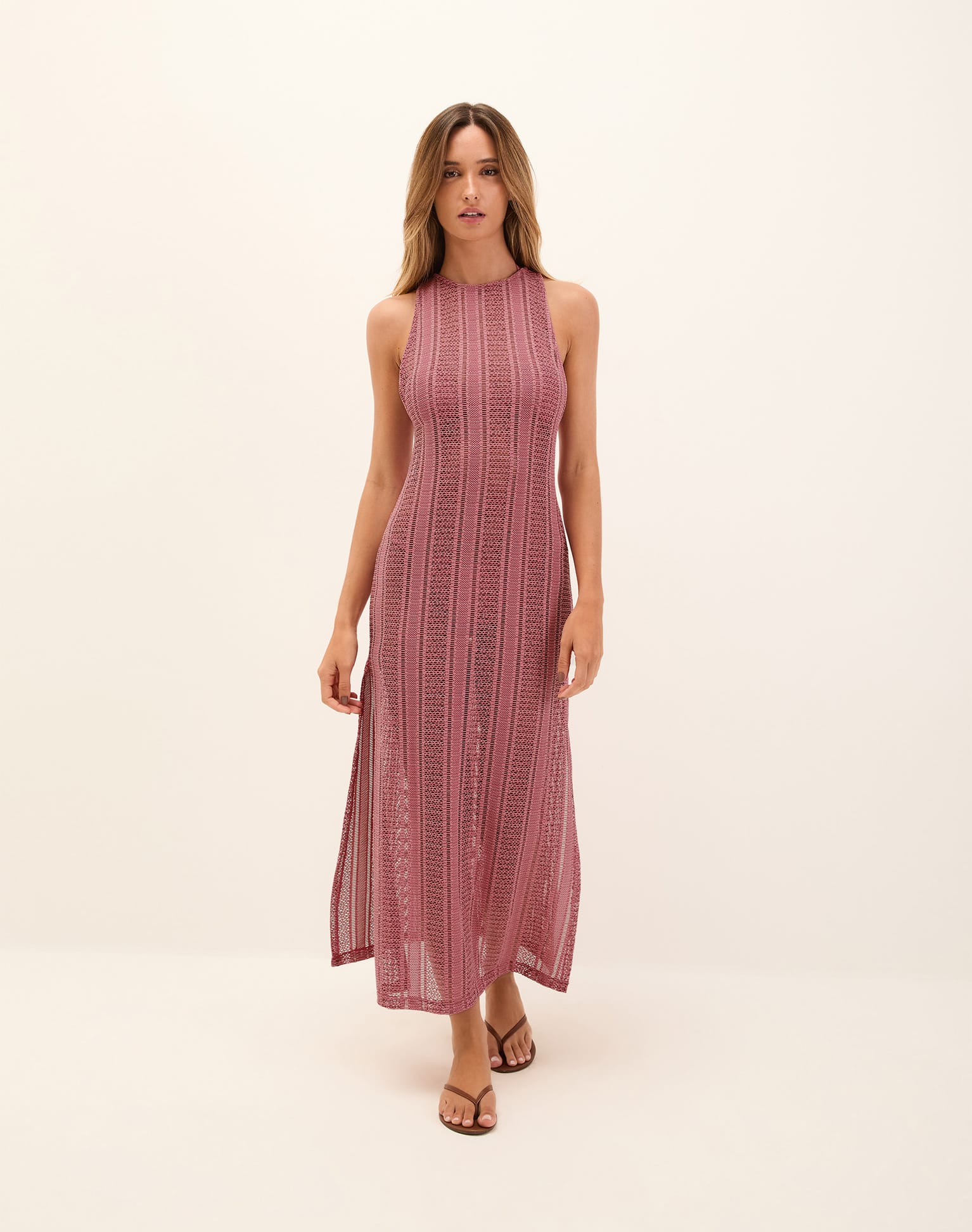 Twist Long Cover Up - Pink Pearl