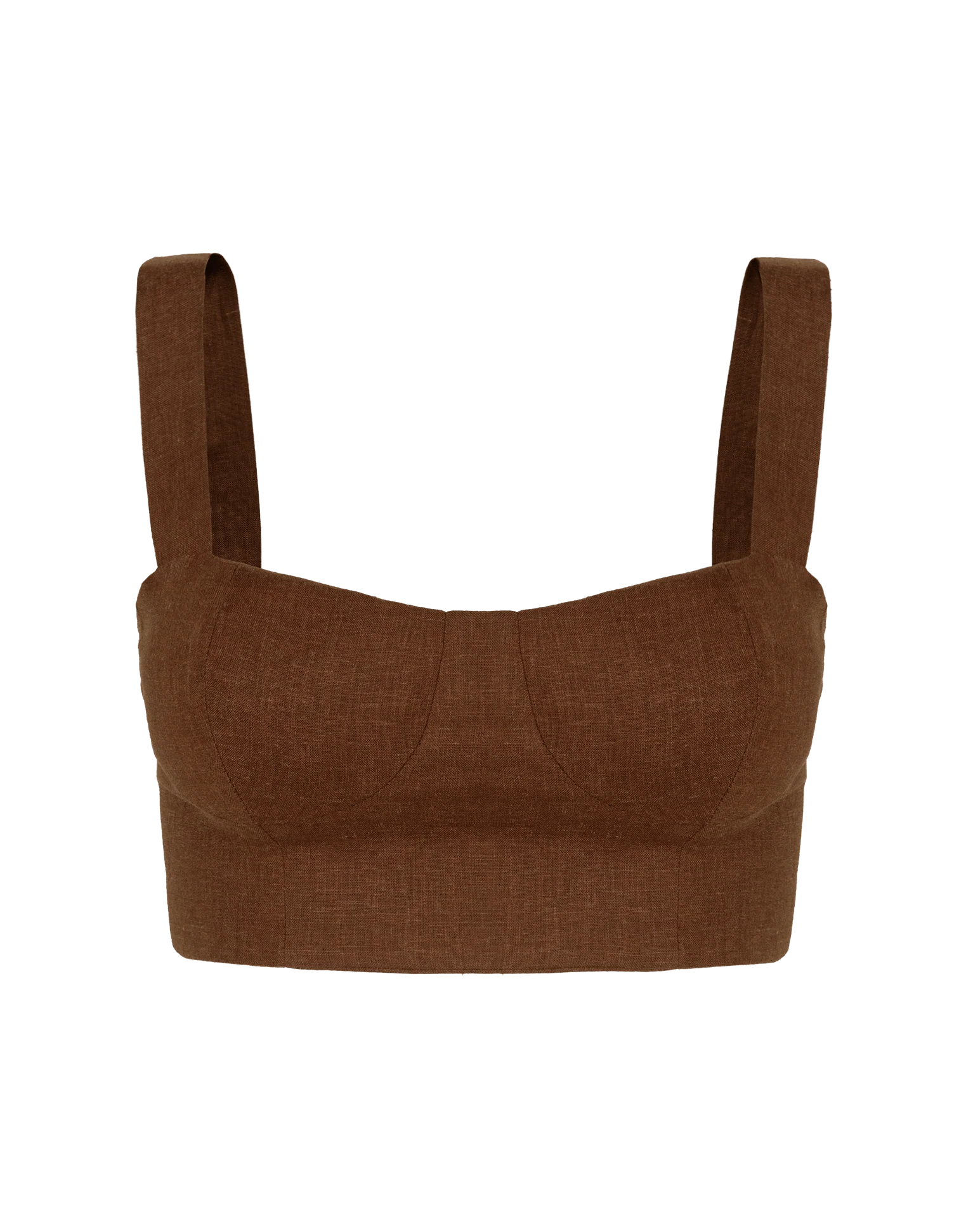 Valleta Cropped Top - Brown