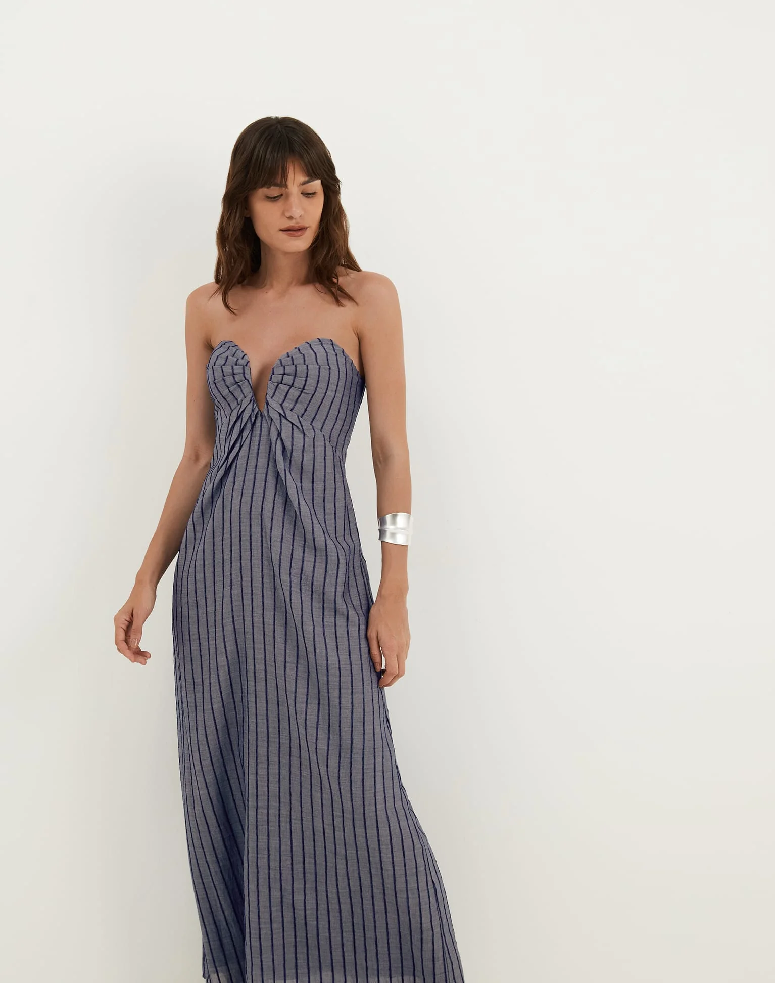 Zhen Long Dress - Sailboat Pinstripe - Image 4